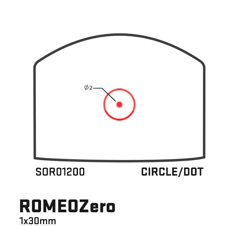 Reflexvisier Sig Sauer ROMEOZero PRO mit 2 MOA Circle Dot Absehen details