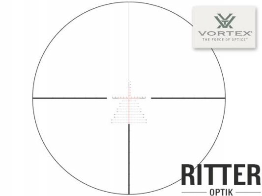 Zielfernrohr Absehen des Vortex VIPER HD 5-25x50 FFP Zielfernrohr mit VMR-4 MRAD Leuchtabsehen