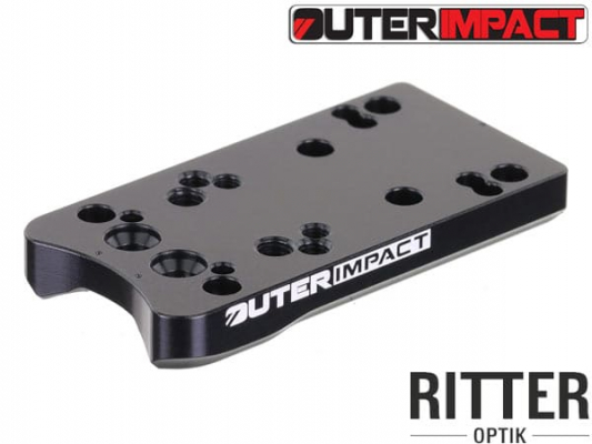 Outerimpact Universal Leuchtpunktvisier Adapter für Walther PPQ Pistolen M.R.A.