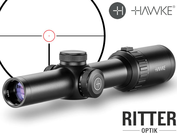 Zielfernrohr für die Drückjagd Hawke Vantage 30 WA - 1-8x24 Circle Dot Leuchtabsehen 14 401