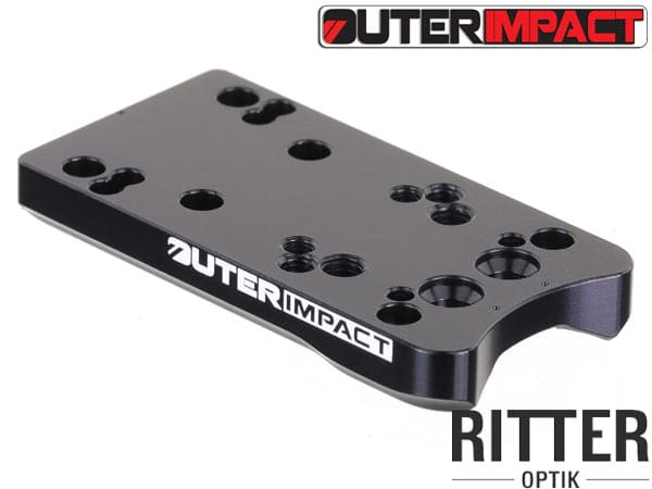 Outerimpact Universal Red Dot Adapter für Walther PPQ Pistolen M.R.A.