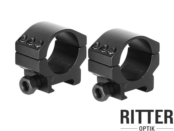 Ritter-Optik Tactical Aufkipp Zielfernrohrmontage für Weaver / Picatinnyschiene 30mm Mittelrohr - Low Ring