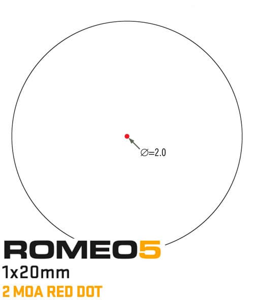 Leuchtpunktvisier 1x20 SIG SAUER ROMEO5 Red Dot mit 2 MOA Rotpunkt